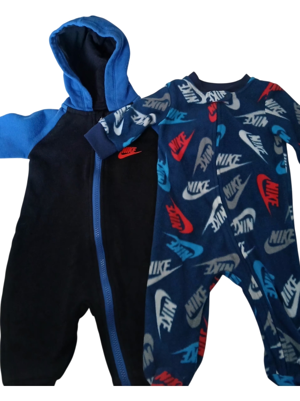 Nike Navy, Royal Blue & Red Kids Fleece Footies - 2 Pack
